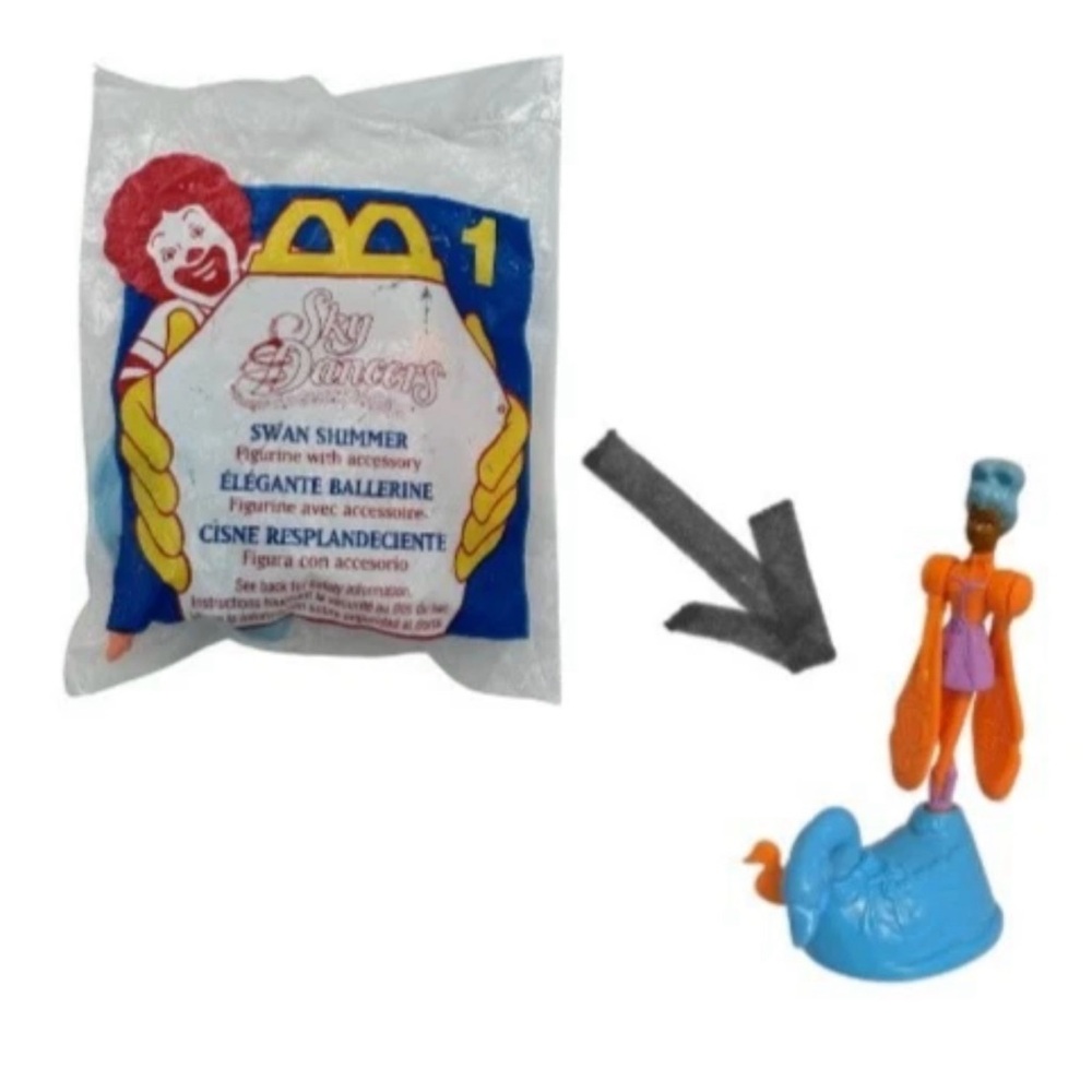 1996 McDonald's Happy Meal Toy Sky‎ Dancers Swan Shimmer #1 NIP Sealed